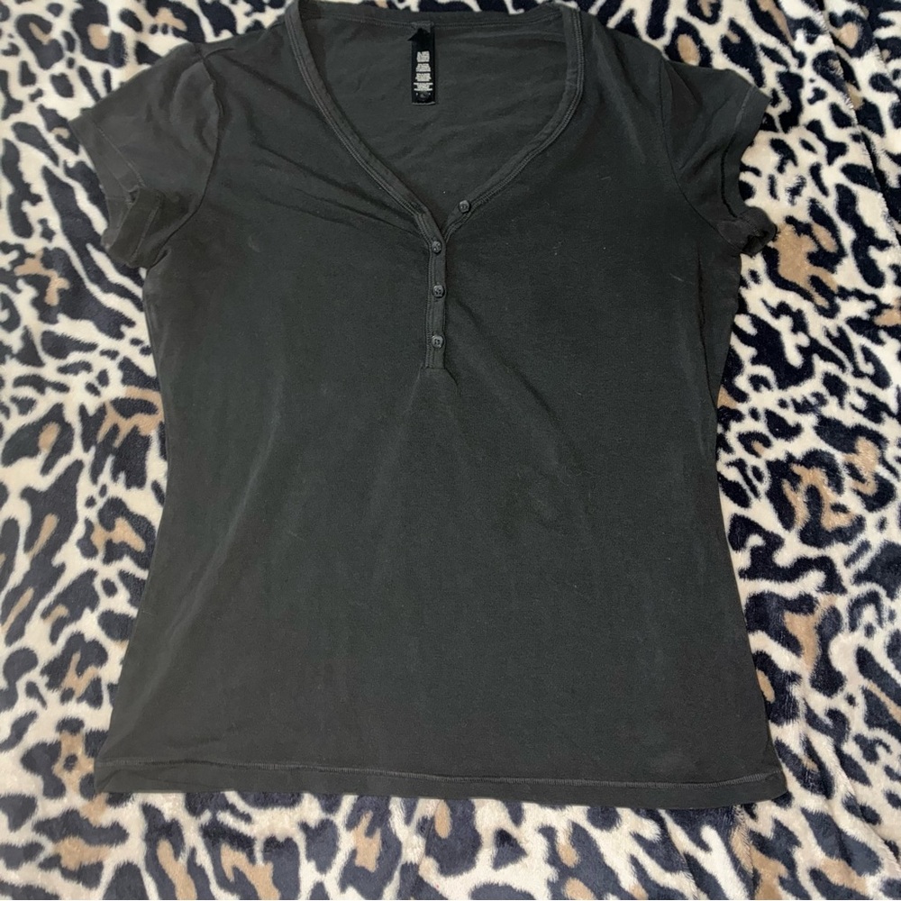 SKIMS black henley top